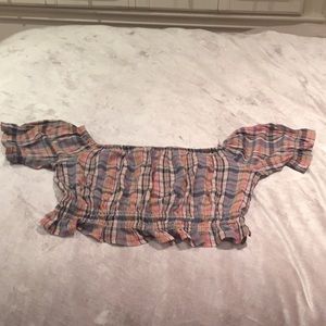 An American Eagle off the shoulder top